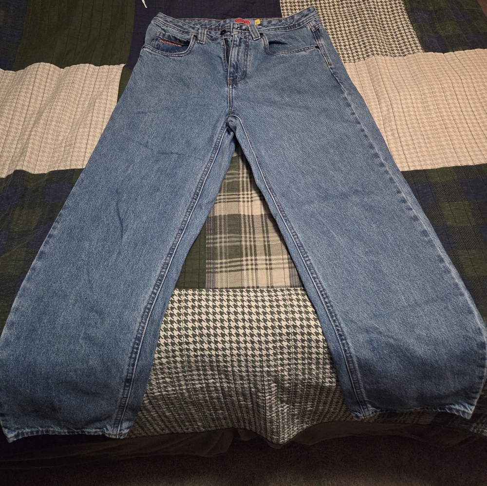 Men's Empyre Loose Fit Blue Denim Jeans Size 30